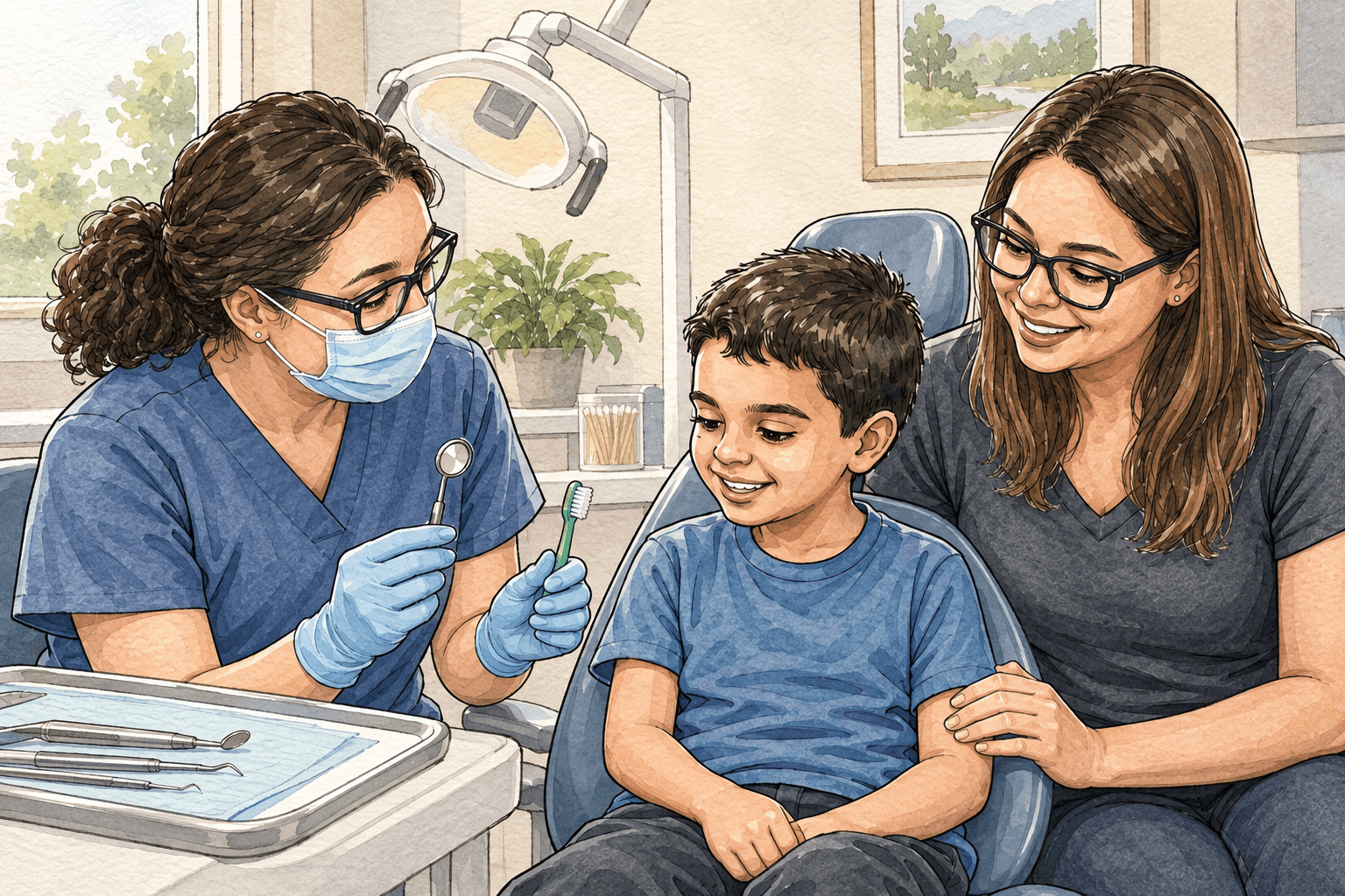 Illustration showing the topic of Autism and Dental Care: Preparing for a Visit Without Ignoring Pain